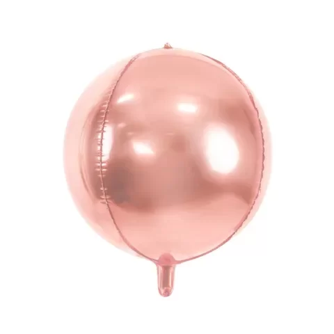 Producto - Globo esfera metalizada 3D 22" color rosa gold x10un