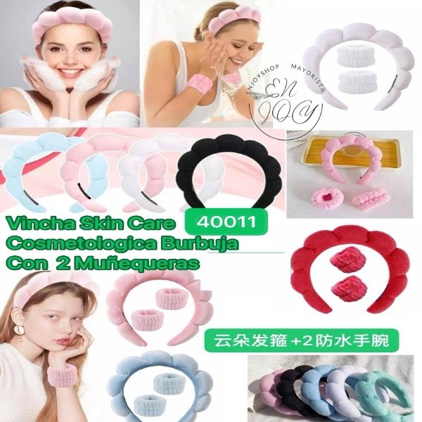 Producto - Vincha skin care Cosmetologica Burbuja Con 2 Muñequeras 40011