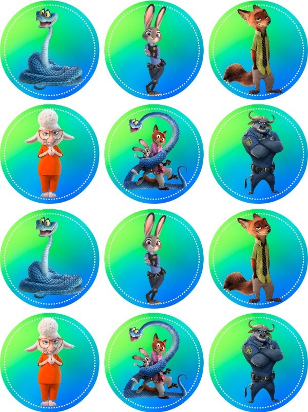 Producto - STICKERS ZOOTOPIA X 12