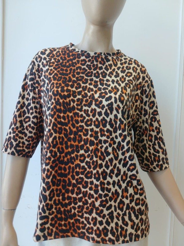Producto - Remera Manga Codo Modal Soft Animal Print (Art. 6095)