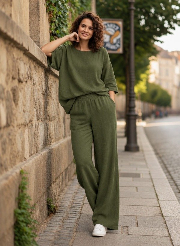 Producto - Conjunto de Lino con Blusa - 4