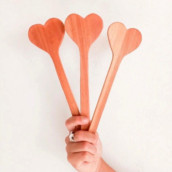 Producto - Cuchara de madera corazón - 0
