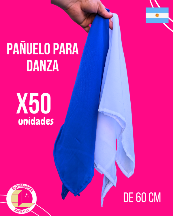Producto - Pañuelo Danza 60 cm Gasa Colores Lisos - Pack x50 unidades