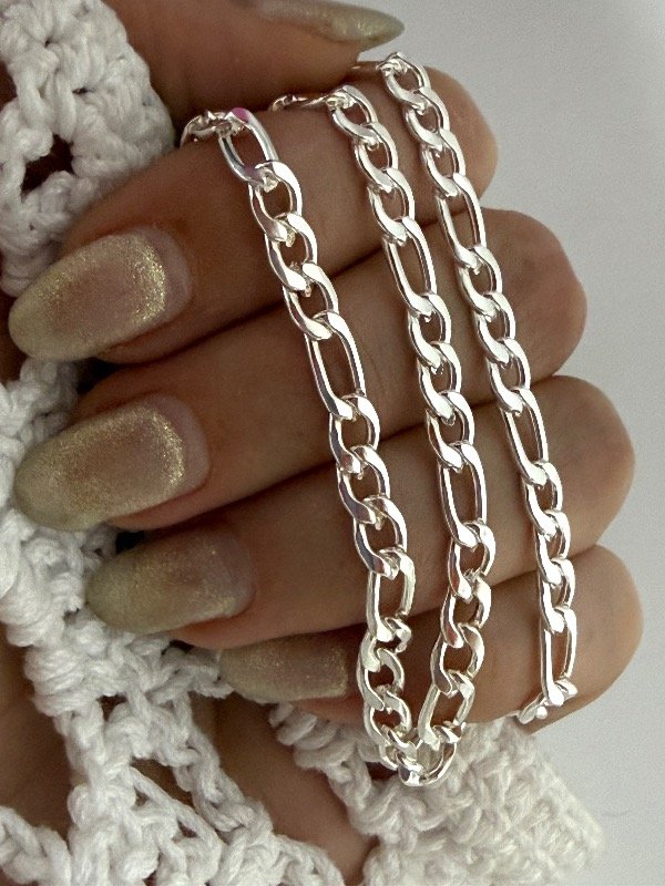 Producto - CB606 Cadena plana eslabón 3x1 grosor 1.2 largo 50 cm acero blanco