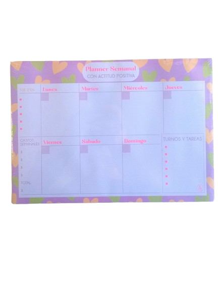 Producto - Planner Semanal 50 hojas A4  21 x 29,7 cm