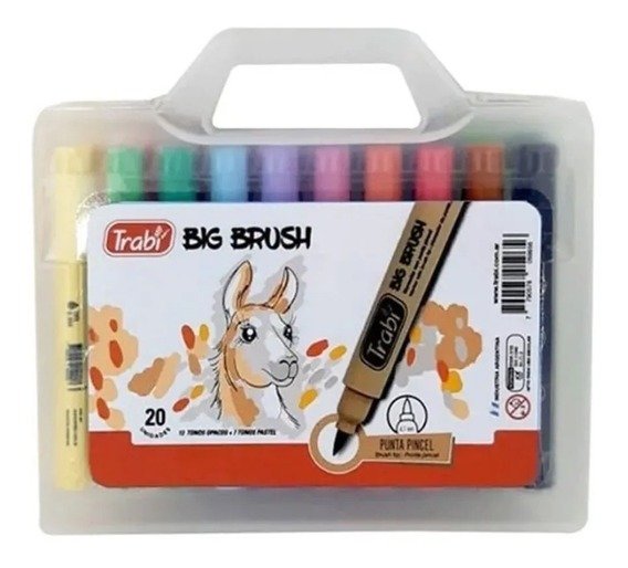 Producto - Valija 20 colores TRABI punta pincel - 1