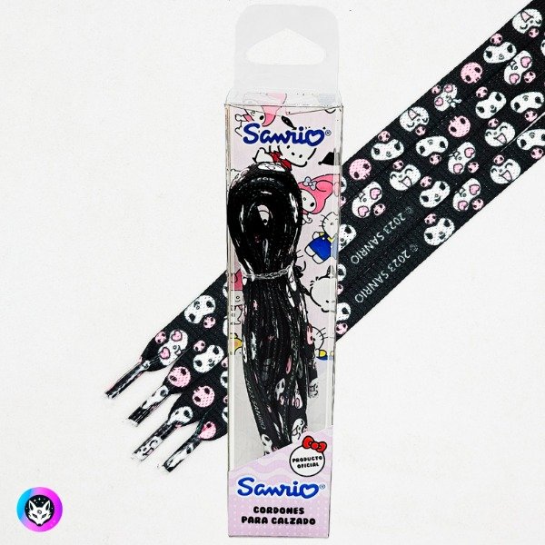 Producto - Cordón de zapatillas "KUROMI" Sanrio - Licencia oficial