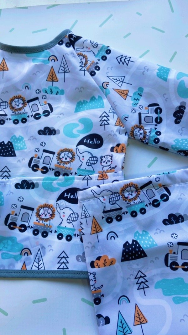 Producto - Babero manga larga animalitos de la selva