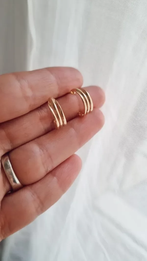 Producto - Arg semi enchapadas en oro tramadas