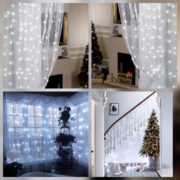Producto - Lluvias cortinas de luces 2x1.20m