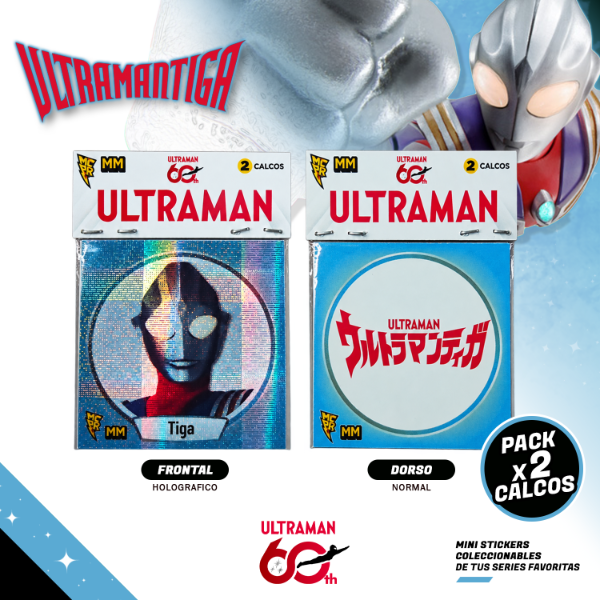 Producto - Stickers / ULTRAMAN Tiga Pack x2 / 5 cm - 0