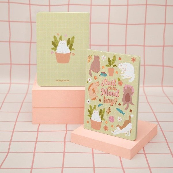 Producto - Cuaderno cosido gatos - 0