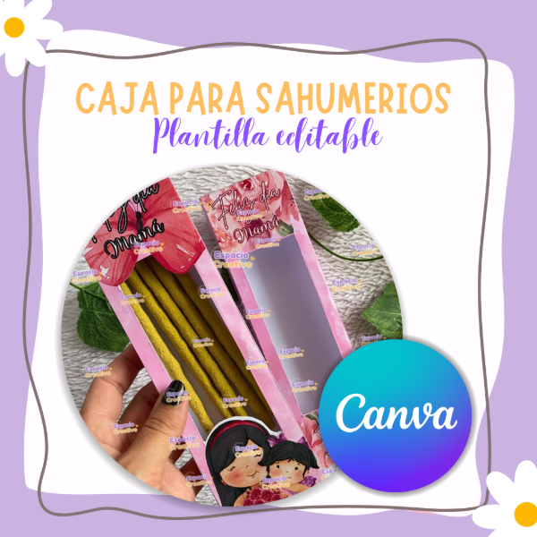 Producto - Plantilla - caja para sahumerios - CANVA