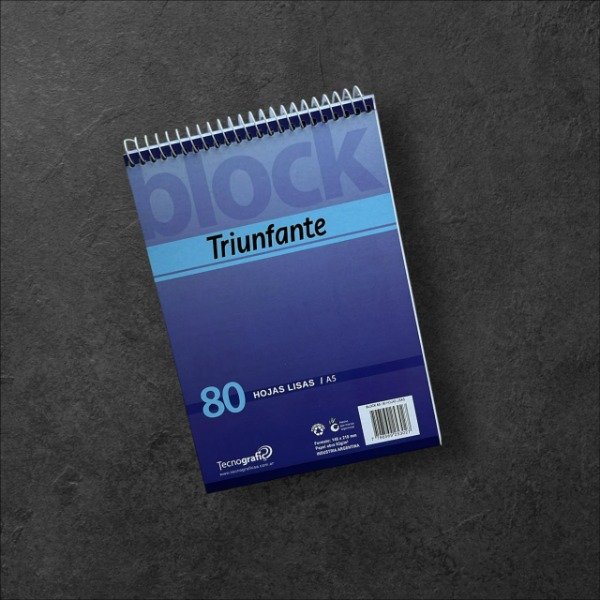Producto - Block hojas lisas Triunfante A5