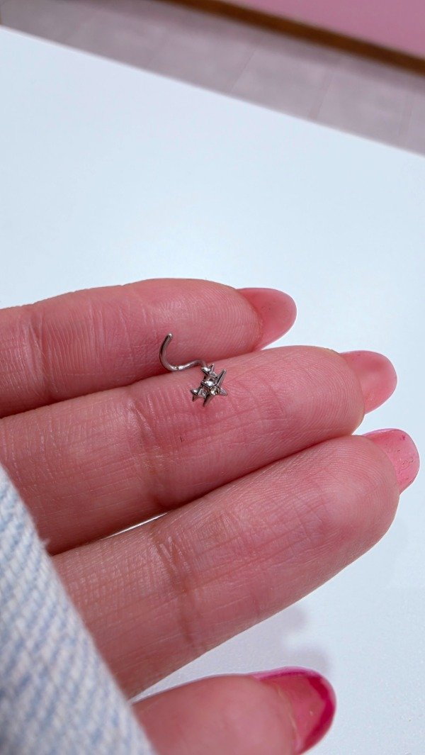 Producto - Piercing nariz rulito destello AQ - 1