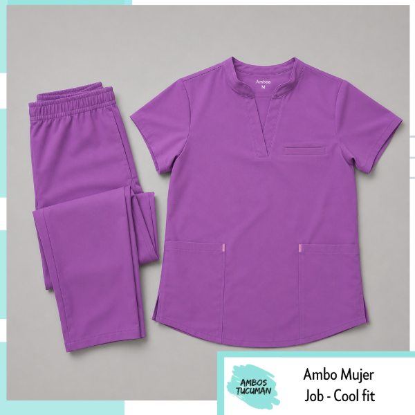 Producto - Ambo Job Lila Liso 1