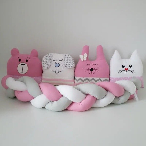 Producto - Set de Chichoneras para Cuna Claudia - Nórdico Rosa - 1