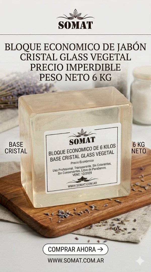 Producto - Cristal Glass vegetal PREMIUM Bloque económico 6 kilos