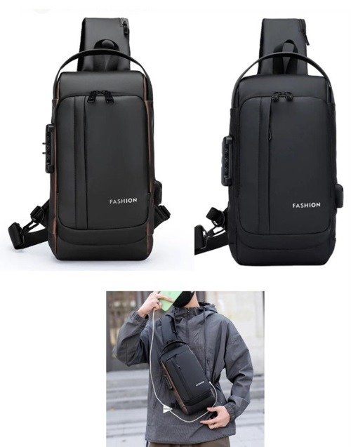 Producto - Morral Bandolera Antirrobo Impermeable (USB)