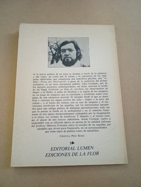 Producto - Prosa del observatorio - Julio Cortázar - Lumen / De la flor 1972 - 1