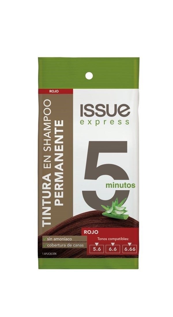 Producto - Issue Express 5 minutos Tintura en Shampoo, Tono Rojo