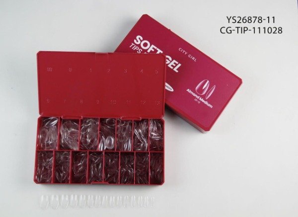 Producto - TIP SOFT GEL OVAL MEDIUM CITY GIRL 510PCS 00-13 SCULPIDA