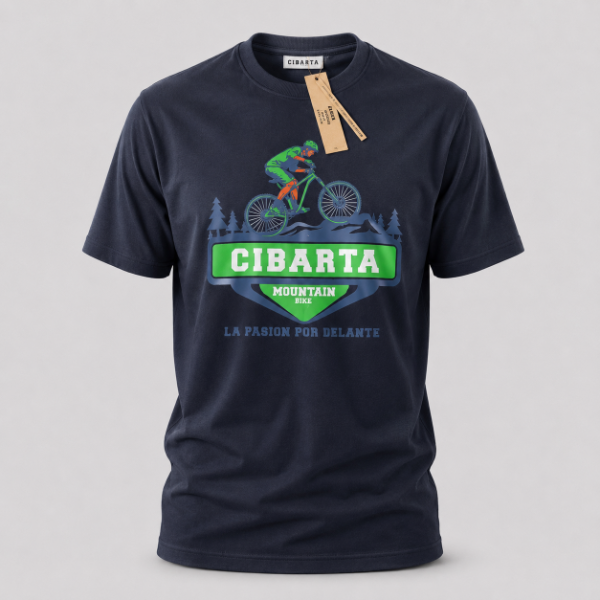 Producto - Remera Deportiva Cibarta Modelo Mountain Bike Negro algodón