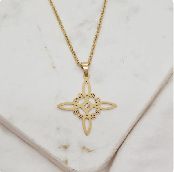 Producto - Collar nudo de bruja gold
