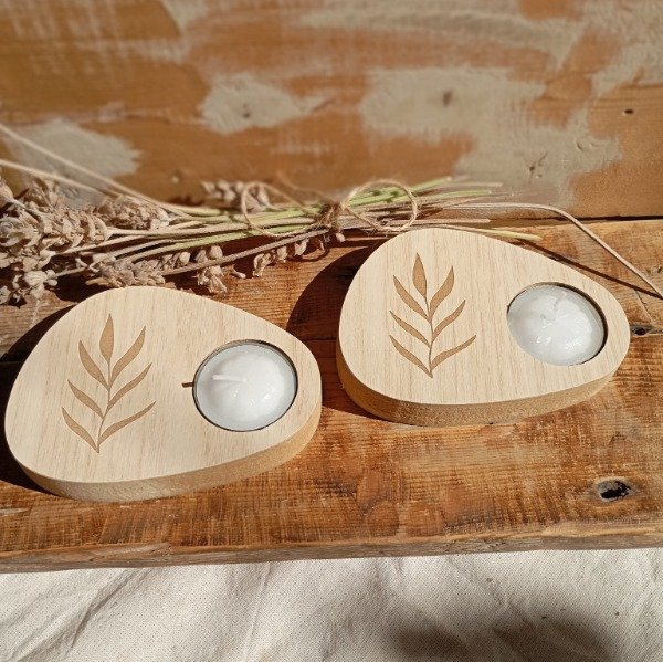 Producto - Porta Vela "Olivo" con Vela