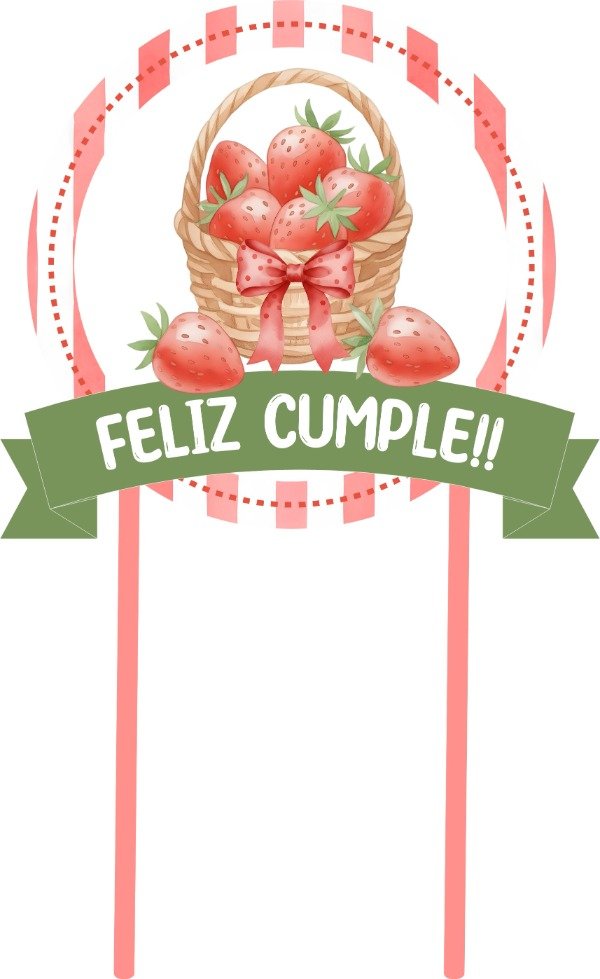 Producto - CAKE TOPPER FRUTILLAS