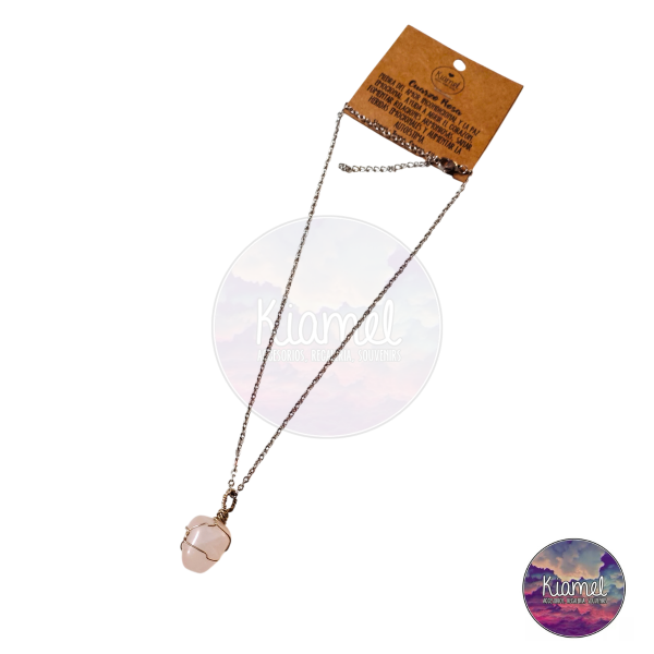 Producto - Cadenita piedra natural Cuarzo Rosa