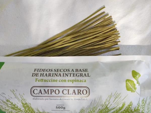 Producto - Fetuccini de Espinaca Orgánico "Campo Claro"