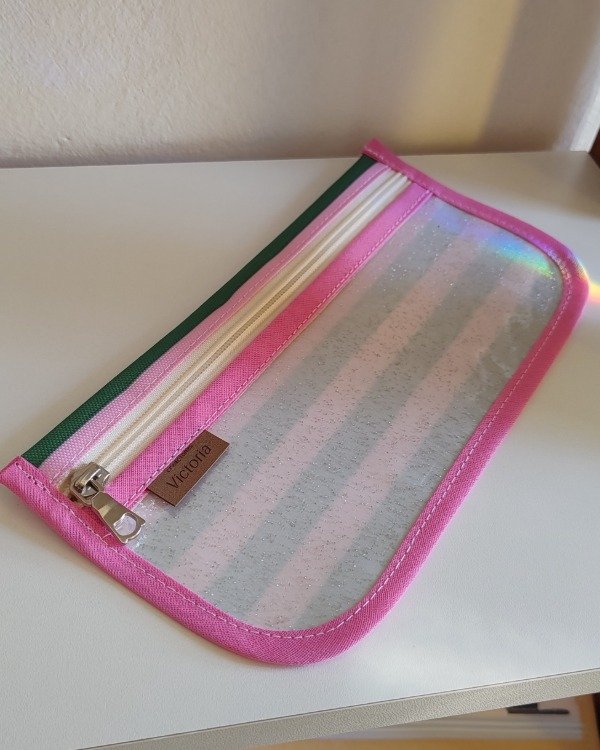 Producto - Estuche higiene multiuso - rayado chicle - 0