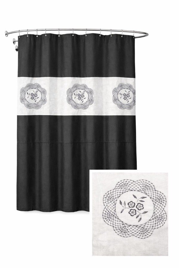 Producto - Cortina Teflon Bordada en Organza  Asia