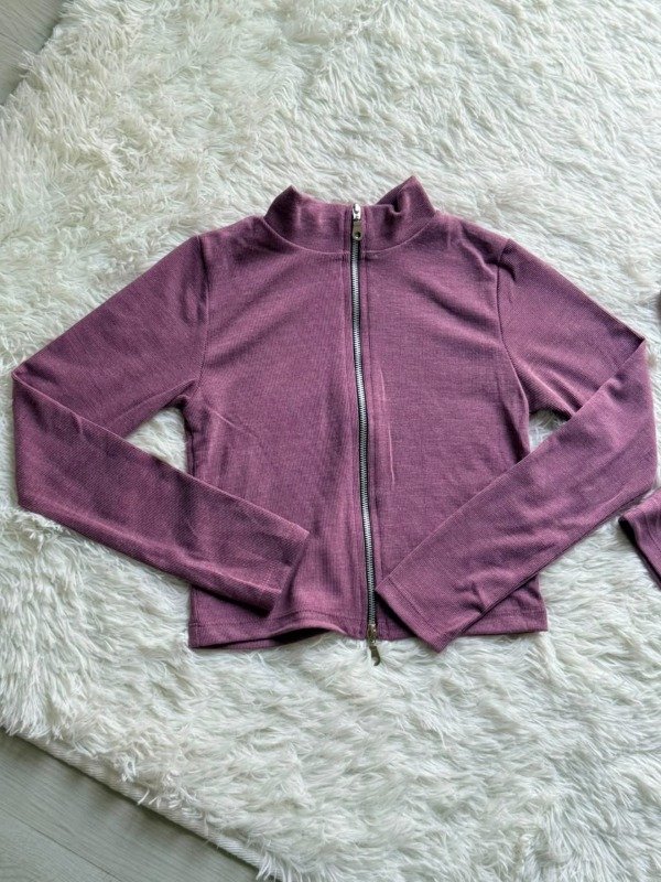 Producto - Campera Lisa Crop Morley Doble Cierre - 3