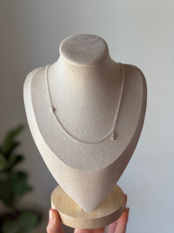 Producto - Cadena dije cruz + punto de luz 42+3 cm - 0