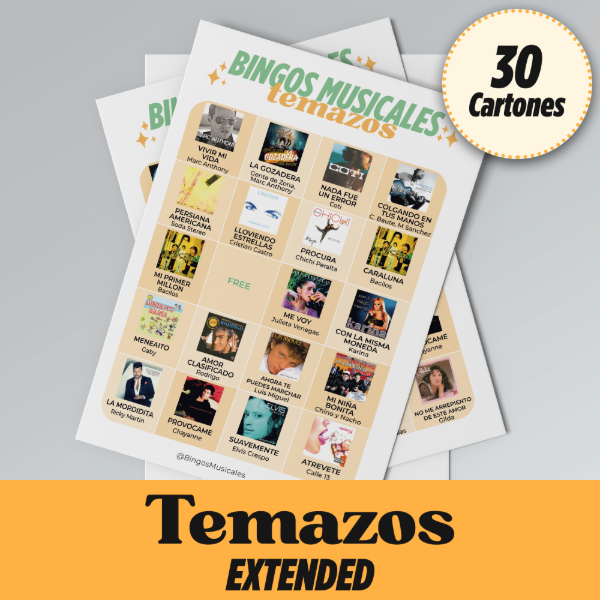 Producto - TEMAZOS (Version Extended - 30 Cartones)