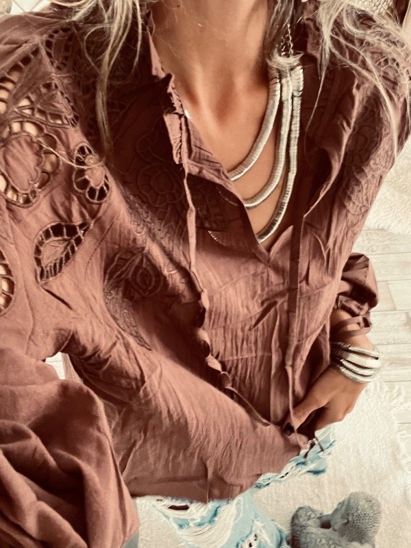 Producto - Blusa magnolia choco - 1