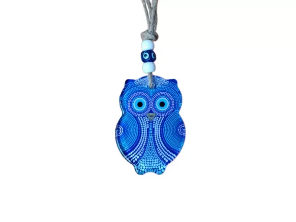Producto - COLGANTE BUHO VIDRIO HILO YUTE