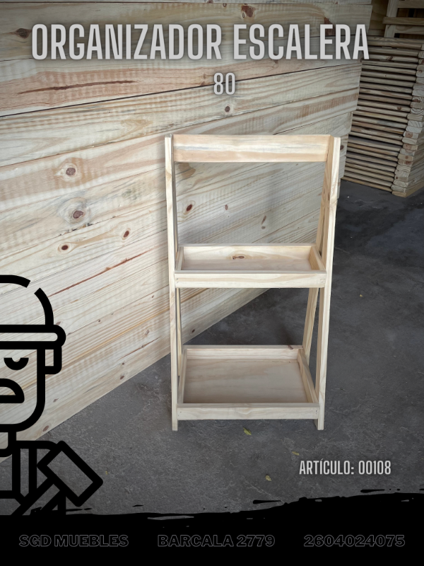 Producto - ORGANIZADOR ESCALERA DE TERCIADO 0,80