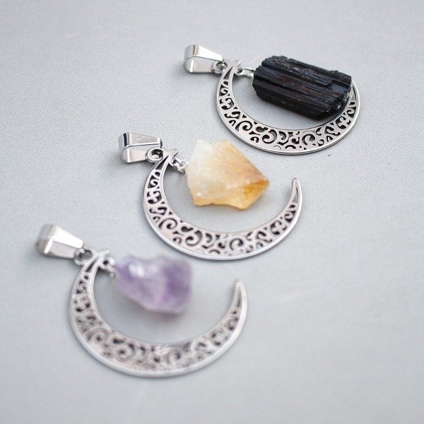 Producto - Dije Luna con Piedra Energética