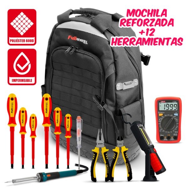 Producto - MOCHILA REFORZADA + 12 HERRAMIENTAS