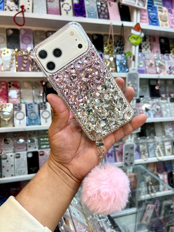 Producto - Funda Piedras Degrade Rosa IPhone 17 pro / 17 pro max