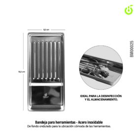 Producto - Bandeja de acero rectangular