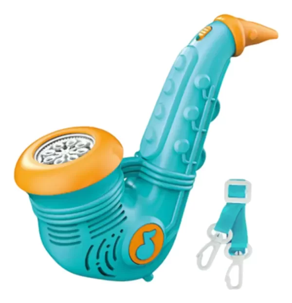 Producto - Pistola Burbujero Saxofon Celeste Lanzador De Burbujas Automático