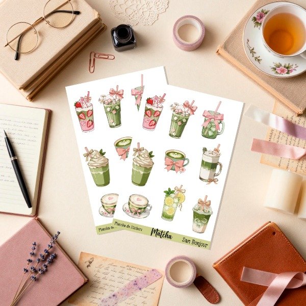 Producto - Plancha de sticker: Matcha