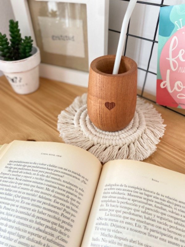 Producto - Mate de madera y Bombilla