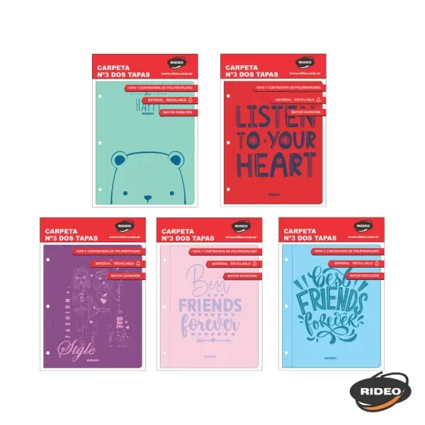 Producto - CARPETA N.3 RIDEO 2 TAPAS
