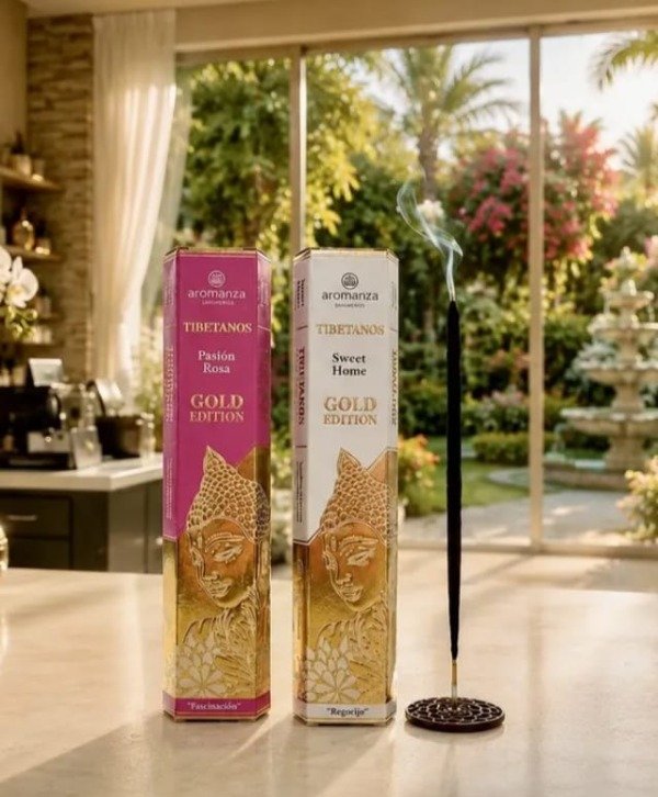 Producto - SAHUMERIO TIBETANOS GOLD 5 Varillas 60 Minutos AROMANZA - 4