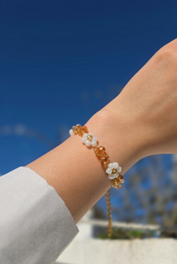 Producto - Pulsera de Flores Edén Garden - Champagne
